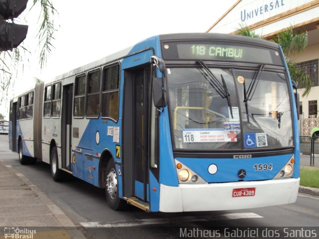 VB Transportes e Turismo 1594 na cidade de Campinas, São Paulo, Brasil, por Matheus Gabriel dos Santos. Número da foto: #5505926.