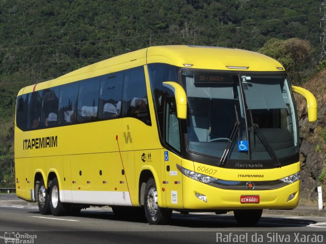 Viação Itapemirim 60607 na cidade de Petrópolis, Rio de Janeiro, Brasil, por Rafael da Silva Xarão. Número da foto: #5509216.