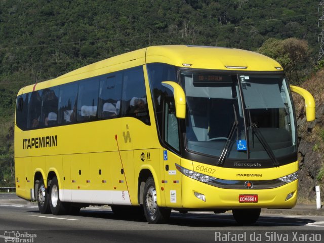 Viação Itapemirim 60607 na cidade de Petrópolis, Rio de Janeiro, Brasil, por Rafael da Silva Xarão. ID da foto: 5509216.