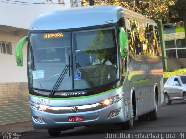 Viação Garcia 16883 na cidade de Ivaiporã, Paraná, Brasil, por Jonathan Silva. ID da foto: 5506960.