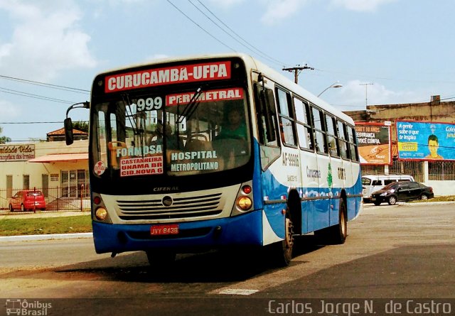 Viação Forte AF-99906 na cidade de Belém, Pará, Brasil, por Carlos Jorge N.  de Castro. ID da foto: 5507504.