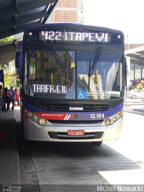 Auto Viação Bragança Metropolitana > Viação Raposo Tavares 12.184 na cidade de São Paulo, São Paulo, Brasil, por Michel Nowacki. Número da foto: #5508156.