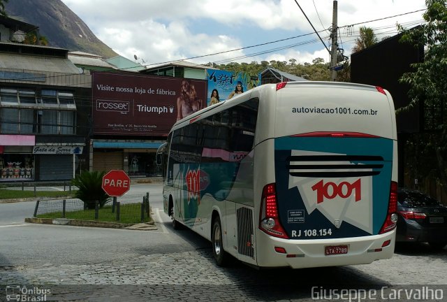 Auto Viação 1001 RJ 108.154 na cidade de Nova Friburgo, Rio de Janeiro, Brasil, por Giuseppe Carvalho. ID da foto: 5507145.