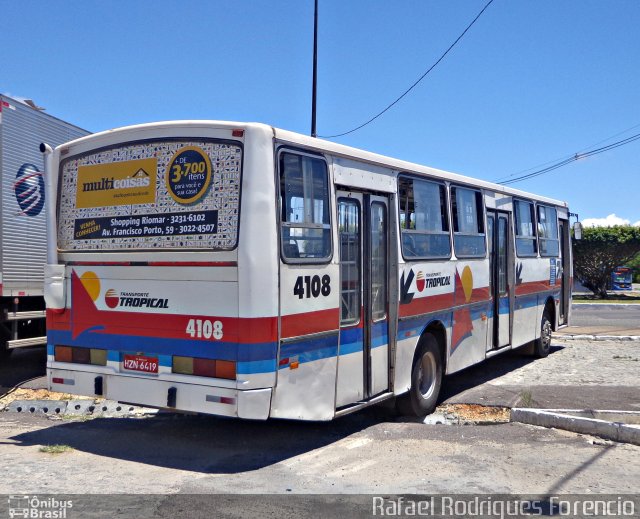 Transporte Tropical 4108 na cidade de Aracaju, Sergipe, Brasil, por Rafael Rodrigues Forencio. ID da foto: 5506908.