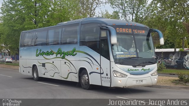 Buses Linea Azul 512 na cidade de Santiago do Sul, Santa Catarina, Brasil, por Jorgeandres Jorge Andres. ID da foto: 5465273.