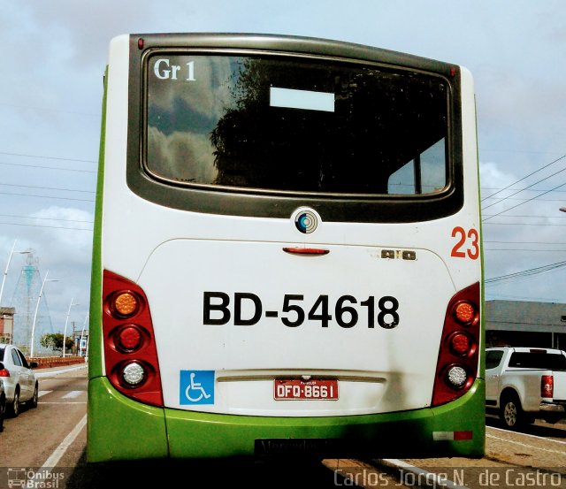 Belém Rio Transportes BD-54618 na cidade de Belém, Pará, Brasil, por Carlos Jorge N.  de Castro. ID da foto: 5512821.