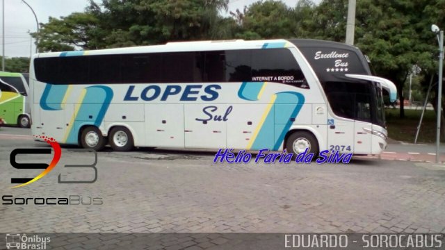 LopeSul Transportes - Lopes e Oliveira Transportes e Turismo - Lopes Sul 2074 na cidade de São Paulo, São Paulo, Brasil, por EDUARDO - SOROCABUS. ID da foto: 5510866.