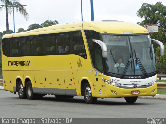 Viação Itapemirim 60539 na cidade de Salvador, Bahia, Brasil, por Ícaro Chagas. Número da foto: #5512162.