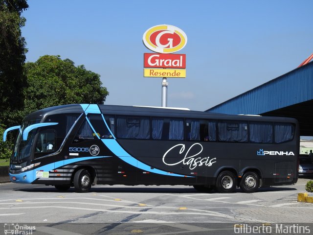 Empresa de Ônibus Nossa Senhora da Penha 53005 na cidade de Resende, Rio de Janeiro, Brasil, por Gilberto Martins. Número da foto: #5514497.
