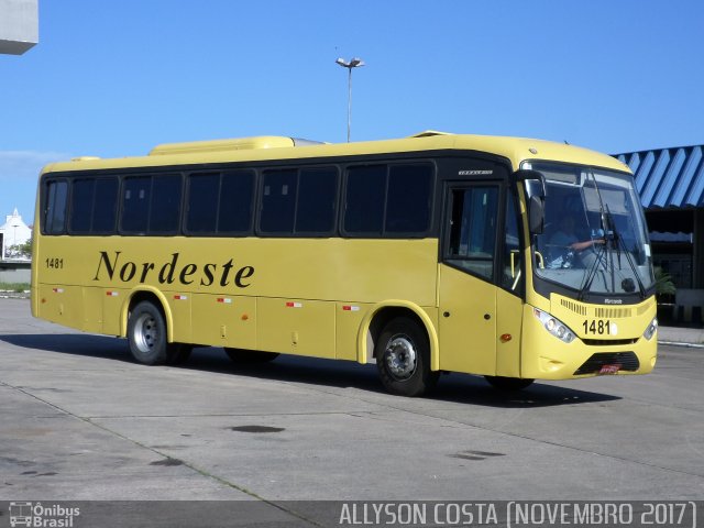 Viação Nordeste 1481 na cidade de Natal, Rio Grande do Norte, Brasil, por Allyson Costa. Número da foto: #5514090.