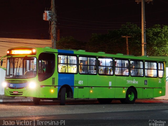 Taguatur - Taguatinga Transporte e Turismo 03451 na cidade de Teresina, Piauí, Brasil, por João Victor. ID da foto: 5514217.