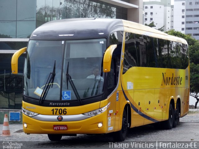 Viação Nordeste 1706 na cidade de Fortaleza, Ceará, Brasil, por Thiago Vinicius. Número da foto: #5514773.
