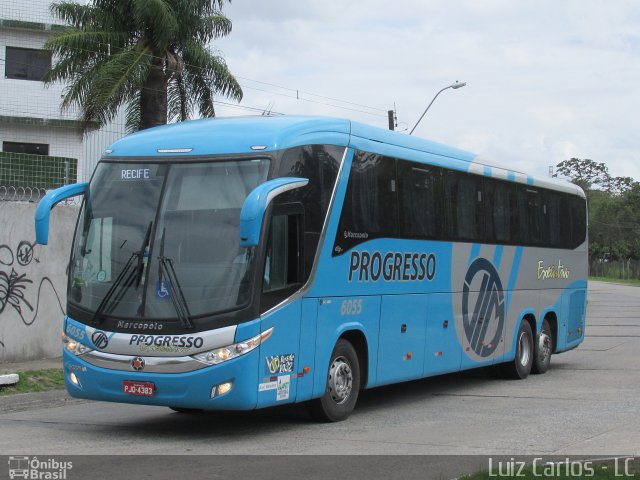 Auto Viação Progresso 6055 na cidade de Recife, Pernambuco, Brasil, por Luiz Carlos de Santana. Número da foto: #5516141.