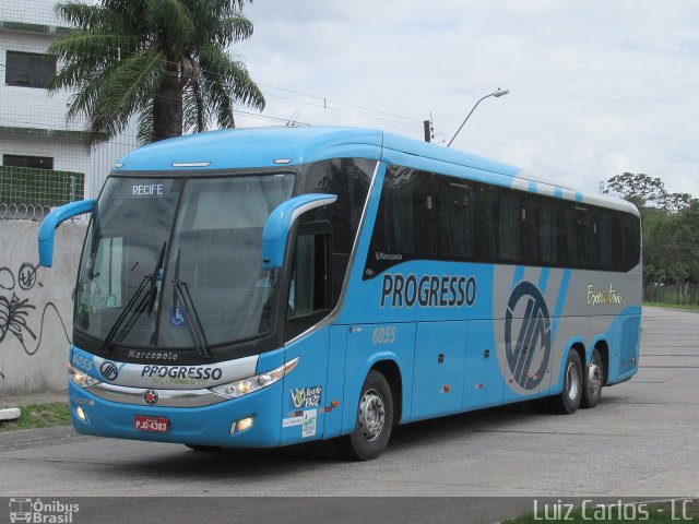 Auto Viação Progresso 6055 na cidade de Recife, Pernambuco, Brasil, por Luiz Carlos de Santana. ID da foto: 5516141.