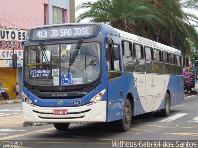 Onicamp Transporte Coletivo 4912 na cidade de Campinas, São Paulo, Brasil, por Matheus Gabriel dos Santos. Número da foto: #5516240.