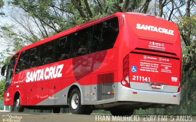 Viação Santa Cruz 211141 na cidade de São Paulo, São Paulo, Brasil, por Francisco Mauricio Freire. Número da foto: #5517443.