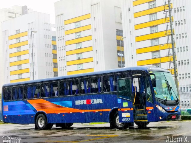 Breda Transportes e Serviços 4088 na cidade de Santos, São Paulo, Brasil, por Adam Xavier Rodrigues Lima. ID da foto: 5519867.