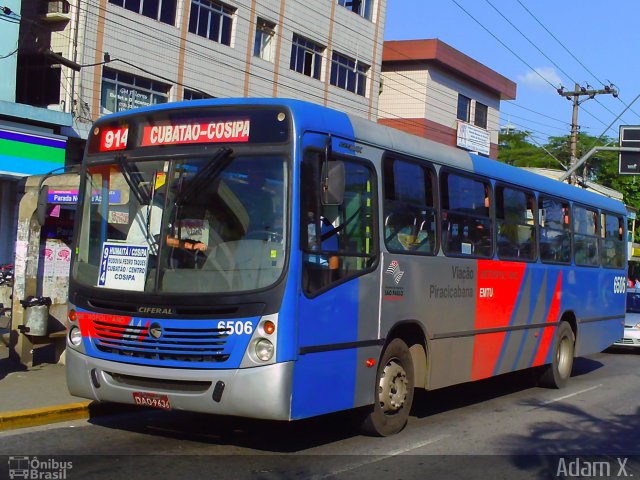 Viação Piracicabana 6506 na cidade de Cubatão, São Paulo, Brasil, por Adam Xavier Rodrigues Lima. Número da foto: #5521085.