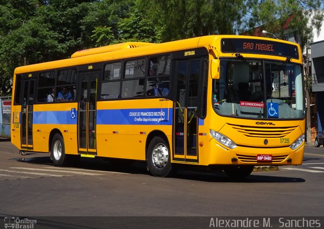 GTC - Guancino Transportes Coletivos 1735 na cidade de Francisco Beltrão, Paraná, Brasil, por Alexandre M.  Sanches. Número da foto: #5522294.
