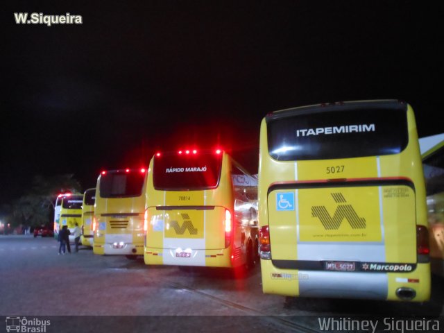 Viação Itapemirim 5027 na cidade de Campos dos Goytacazes, Rio de Janeiro, Brasil, por Whitiney Siqueira. ID da foto: 5522390.