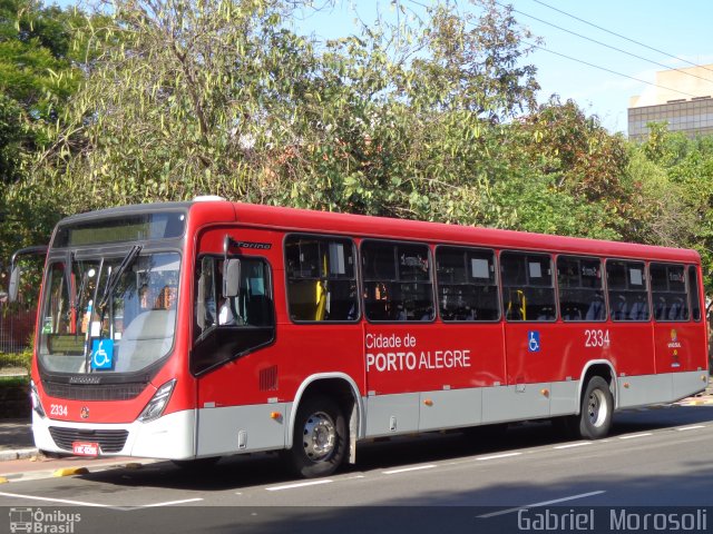 Viação Belém Novo 2334 na cidade de Porto Alegre, Rio Grande do Sul, Brasil, por Gabriel  Morosoli. Número da foto: #5520743.