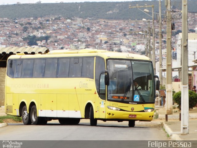 Viação Itapemirim 8705 na cidade de Vitória da Conquista, Bahia, Brasil, por Felipe Pessoa de Albuquerque. ID da foto: 5523388.