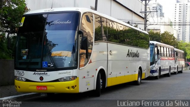 Viação Ariranha 7863 na cidade de São Paulo, São Paulo, Brasil, por Luciano Ferreira da Silva. Número da foto: #5524082.