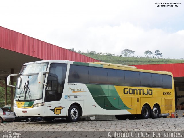 Empresa Gontijo de Transportes 16020 na cidade de João Monlevade, Minas Gerais, Brasil, por Antonio Carlos Fernandes. ID da foto: 5527620.