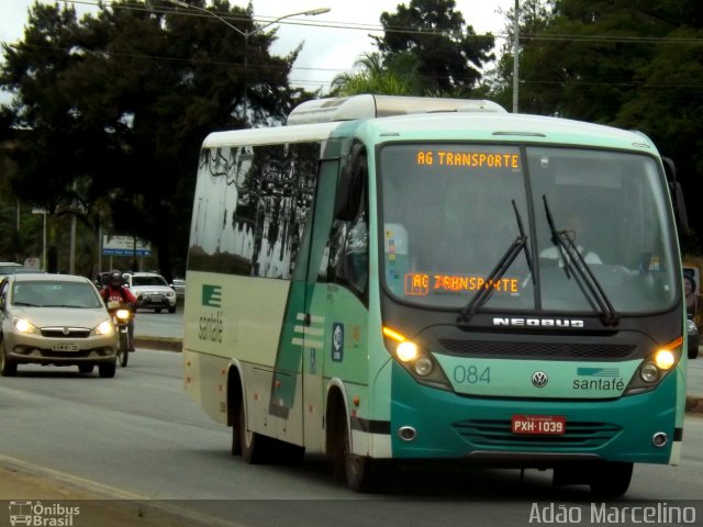 Santa Fé Transportes 084 na cidade de Belo Horizonte, Minas Gerais, Brasil, por Adão Raimundo Marcelino. ID da foto: 5528435.