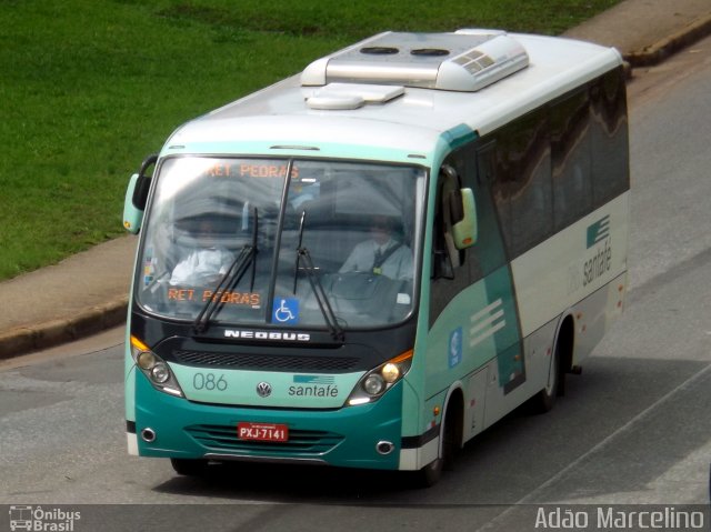 Santa Fé Transportes 086 na cidade de Belo Horizonte, Minas Gerais, Brasil, por Adão Raimundo Marcelino. ID da foto: 5528305.