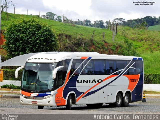 Expresso União 10261 na cidade de João Monlevade, Minas Gerais, Brasil, por Antonio Carlos Fernandes. Número da foto: #5527668.