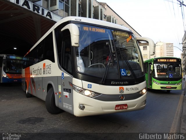 Viação Cidade do Aço RJ 174.034 na cidade de Barra Mansa, Rio de Janeiro, Brasil, por Gilberto Martins. Número da foto: #5527266.