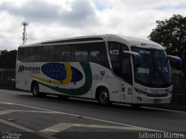 Marinho Transporte e Turismo RJ 542.016 na cidade de Resende, Rio de Janeiro, Brasil, por Gilberto Martins. ID da foto: 5527171.