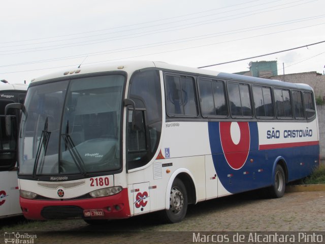 Viação São Cristóvão 2180 na cidade de Lavras, Minas Gerais, Brasil, por Marcos de Alcantara Pinto. Número da foto: #5526307.