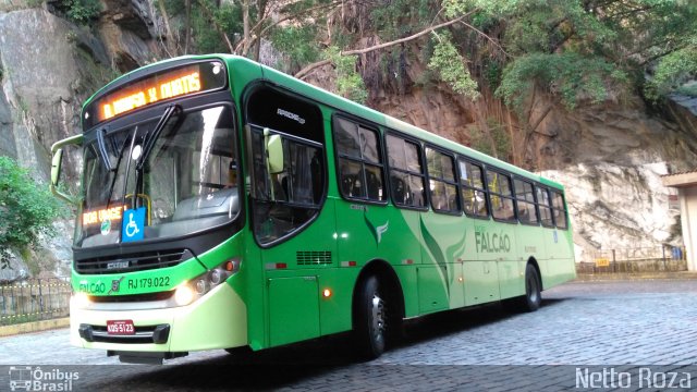 Viação Falcão RJ 179.022 na cidade de Barra Mansa, Rio de Janeiro, Brasil, por Nestor dos Santos Roza. ID da foto: 5527400.