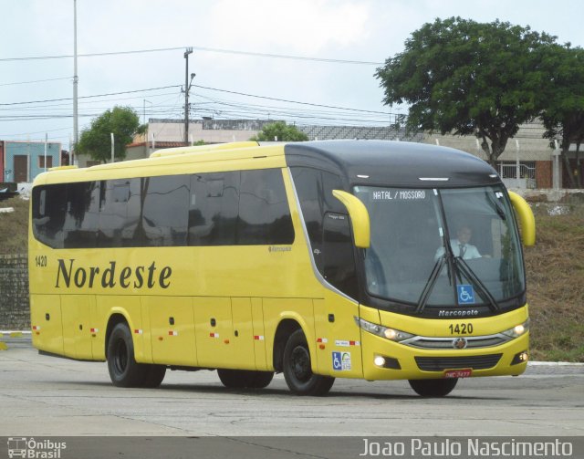 Viação Nordeste 1420 na cidade de Natal, Rio Grande do Norte, Brasil, por Joao Paulo Nascimento Silva. ID da foto: 5530784.