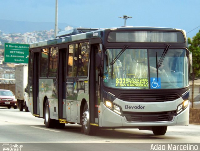 SM Transportes 832 - Frota 2017 na cidade de Belo Horizonte, Minas Gerais, Brasil, por Adão Raimundo Marcelino. ID da foto: 5530853.