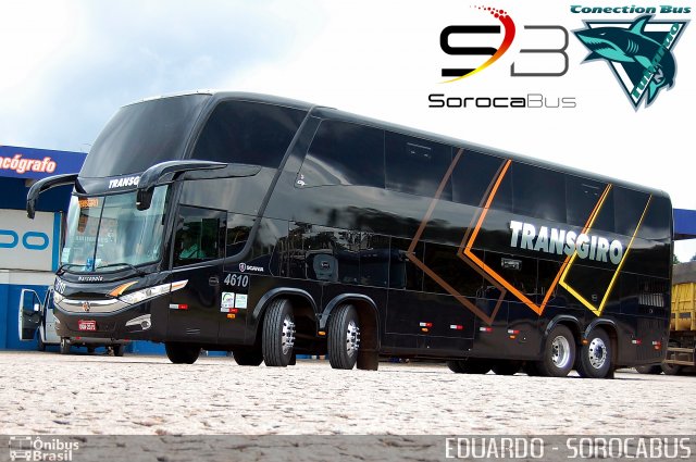 Transgiro Turismo 4610 na cidade de Mairinque, São Paulo, Brasil, por EDUARDO - SOROCABUS. ID da foto: 5529395.