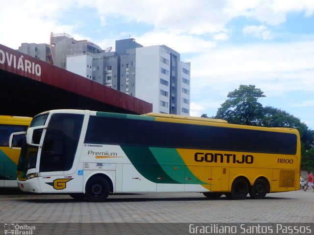 Empresa Gontijo de Transportes 11800 na cidade de Coronel Fabriciano, Minas Gerais, Brasil, por Graciliano Santos Passos. ID da foto: 5531812.