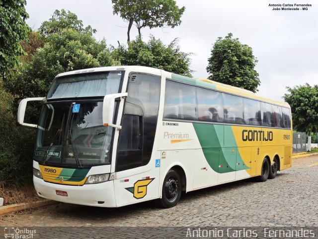 Empresa Gontijo de Transportes 11980 na cidade de João Monlevade, Minas Gerais, Brasil, por Antonio Carlos Fernandes. ID da foto: 5529518.