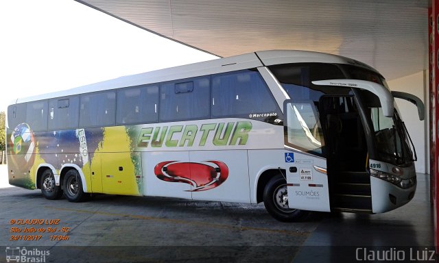 Eucatur - Empresa União Cascavel de Transportes e Turismo 4916 na cidade de São João do Sul, Santa Catarina, Brasil, por Claudio Luiz. Número da foto: #5530686.