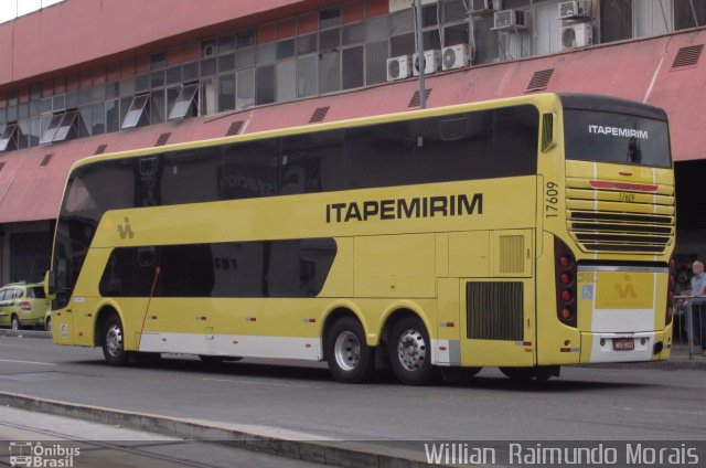 Viação Itapemirim 17609 na cidade de Rio de Janeiro, Rio de Janeiro, Brasil, por Willian Raimundo Morais. ID da foto: 5532361.