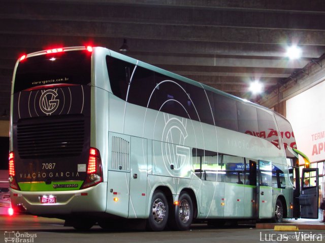 Viação Garcia 7087 na cidade de Apucarana, Paraná, Brasil, por Lucas Vieira. Número da foto: #5534730.