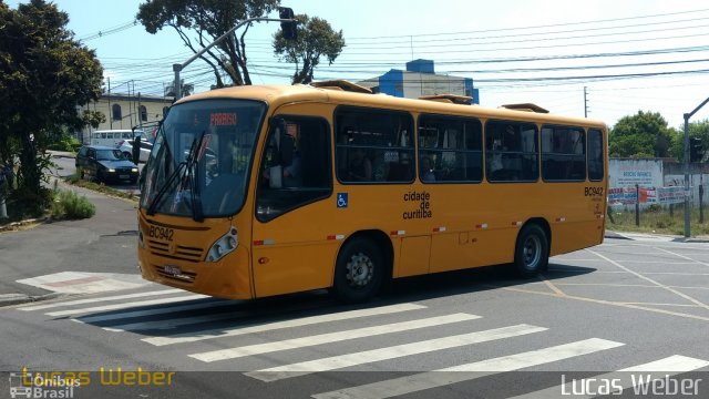 Transporte Coletivo Glória BC942 na cidade de Curitiba, Paraná, Brasil, por Lucas Weber Calizario. Número da foto: #5533090.