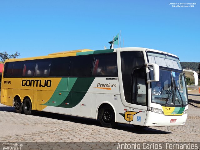 Empresa Gontijo de Transportes 11935 na cidade de João Monlevade, Minas Gerais, Brasil, por Antonio Carlos Fernandes. ID da foto: 5532342.