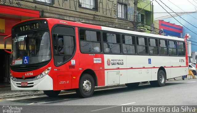 Express Transportes Urbanos Ltda 4 8794 na cidade de São Paulo, São Paulo, Brasil, por Luciano Ferreira da Silva. ID da foto: 5534262.