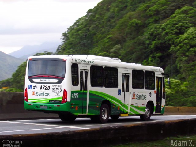 Viação Piracicabana Santos 4720 na cidade de Cubatão, São Paulo, Brasil, por Adam Xavier Rodrigues Lima. ID da foto: 5533963.