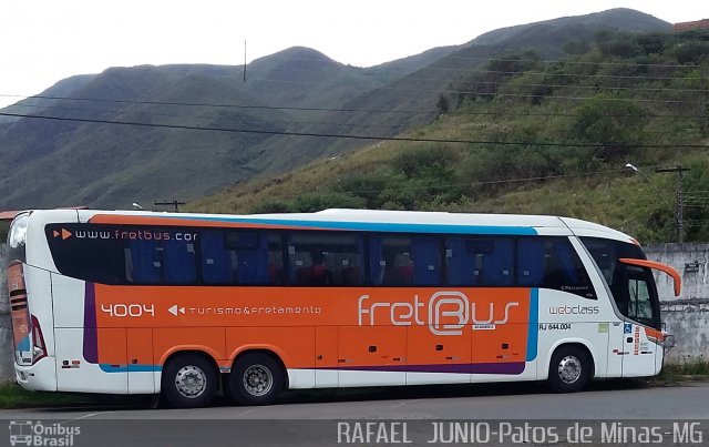 FretBus Fretamento e Turismo 4004 na cidade de Ouro Preto, Minas Gerais, Brasil, por RAFAEL  JUNIO FONSECA. ID da foto: 5469096.