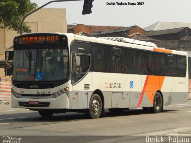 Evanil Transportes e Turismo RJ 132.110 na cidade de Rio de Janeiro, Rio de Janeiro, Brasil, por Derick  Trajano. Número da foto: #5468917.