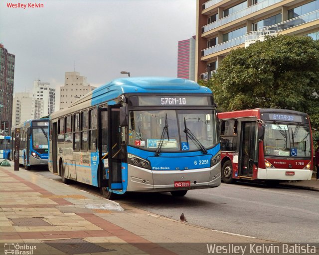 TUPI - Transportes Urbanos Piratininga 6 2251 na cidade de São Paulo, São Paulo, Brasil, por Weslley Kelvin Batista. ID da foto: 5535614.